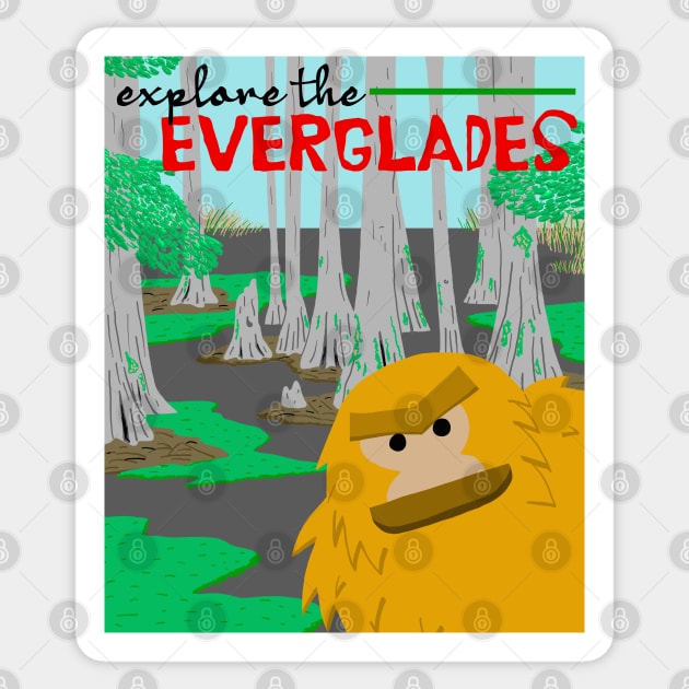 Skunk Ape Explore the Everglades Sticker by SNK Kreatures